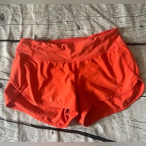 Lululemon coral running shorts size 4